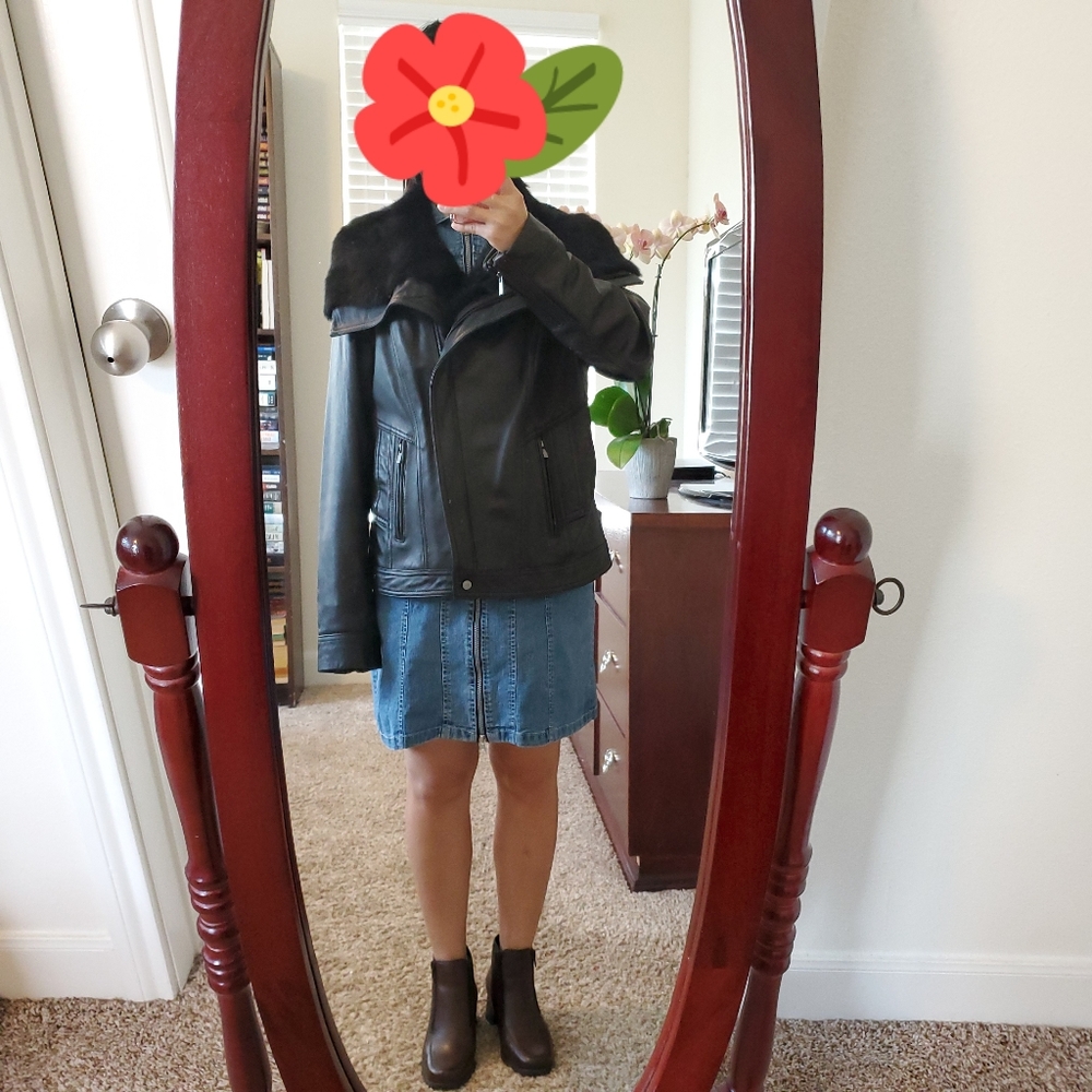 Part 2 Wilsons Leather: fur collar leather jacket